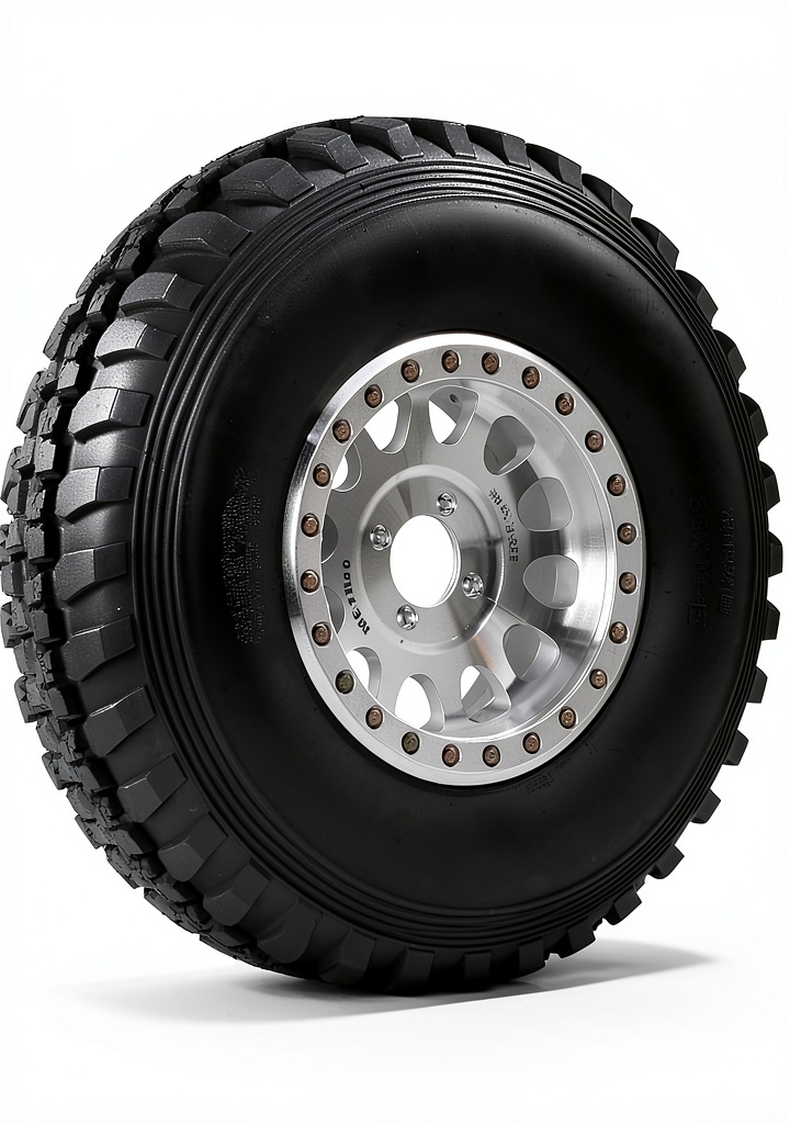 Tensor ATV race tire mounted on a competition ATV