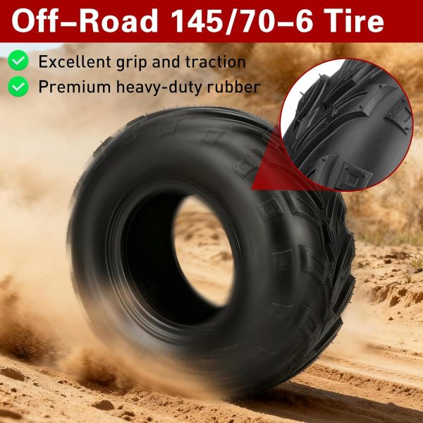 WNOOENG 145 70 6 ATV Quad Tires Universal Fit-1