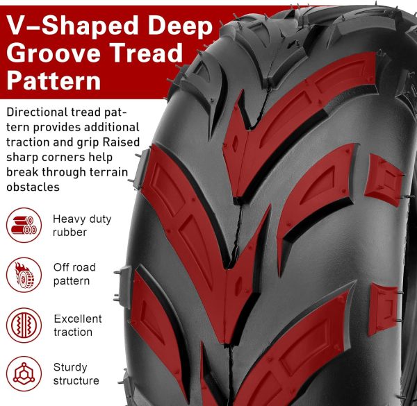 WNOOENG 145 70 6 ATV Quad Tires Universal Fit-3