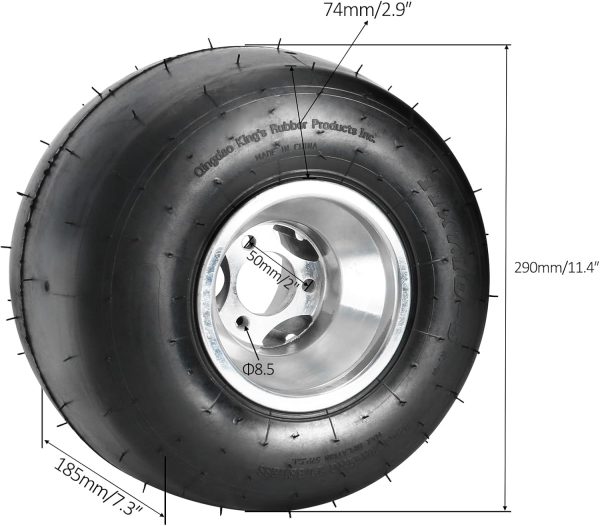 WPHMOTO ATV Tubeless Tire 5in Heavy Duty Front Rear-1
