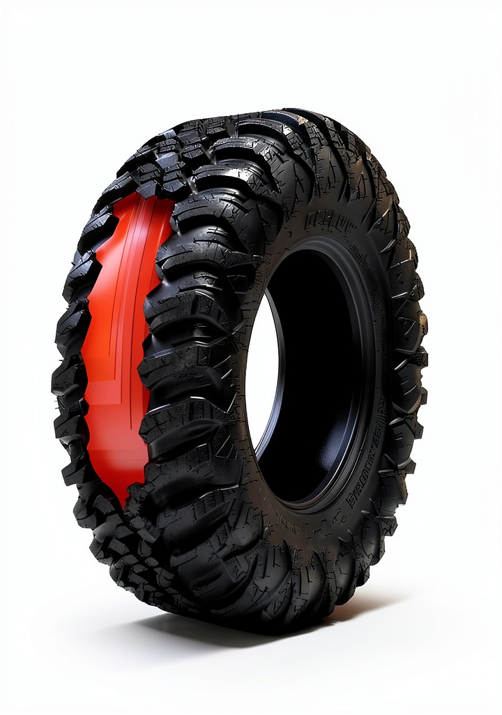 Ocelot Aurora 25x10R-12 utv tires on an ATV