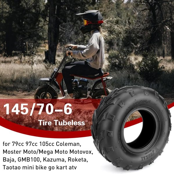 WNOOENG 145 70 6 ATV Quad Tires Universal Fit-2