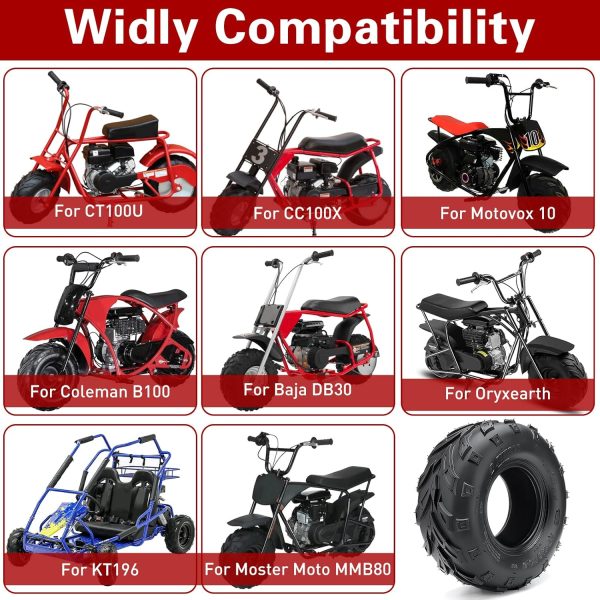 WNOOENG 145 70 6 ATV Quad Tires Universal Fit-6