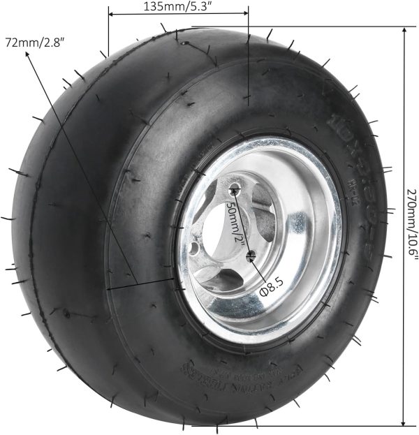WPHMOTO ATV Tubeless Tire 5in Heavy Duty Front Rear-4