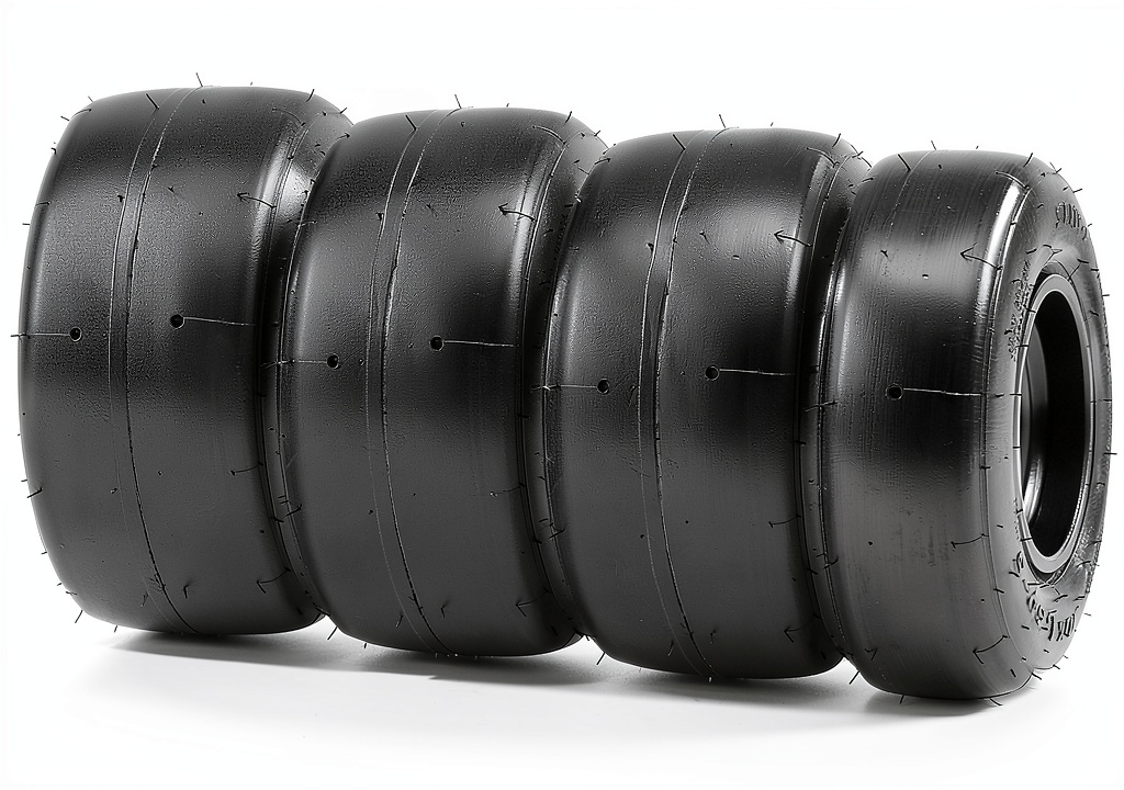 Installing SunF ATV Race Tires 10x4.5.00-5 Directional on a wooden workbench