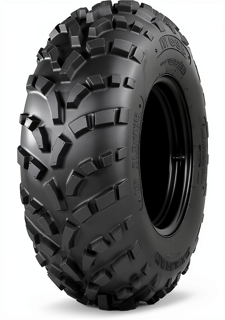 Carlstar AT489 XD tire mounted on a UTV in a desert trail