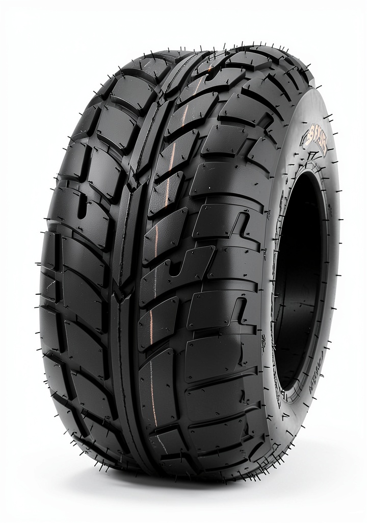 SUNF ATV Tires 145/70-6 on a rocky terrain