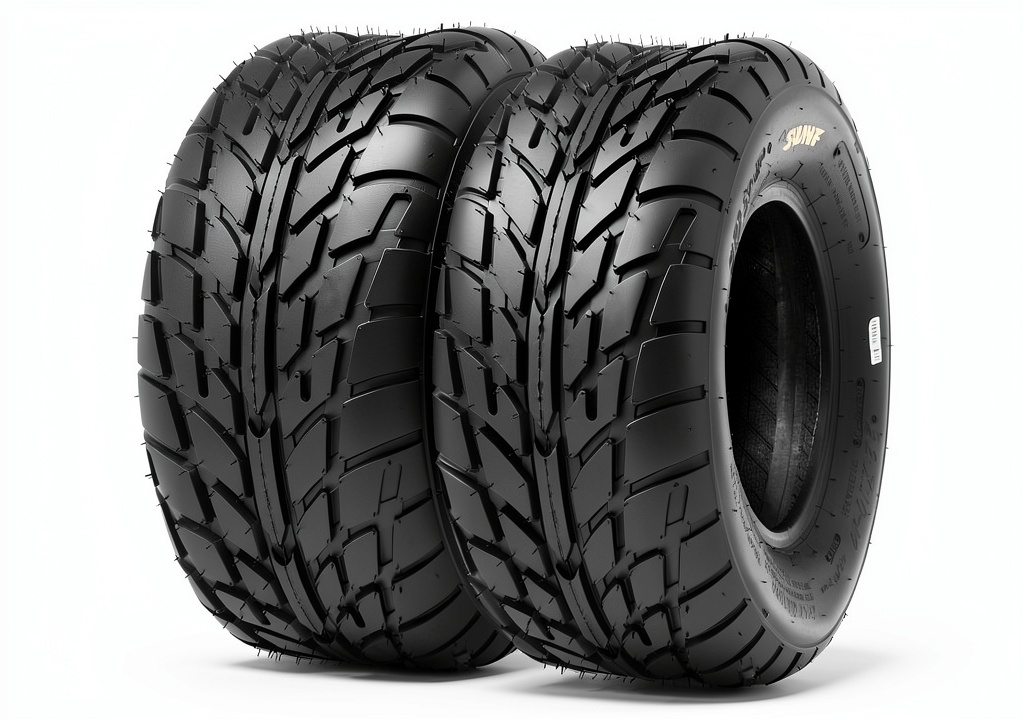 SUNF ATV tires on a muddy trail