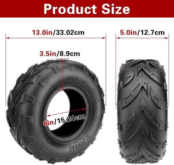 WNOOENG 145 70 6 ATV Quad Tires Universal Fit-4