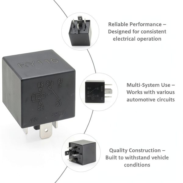 Konlkan 12V Automotive Relay Plug In Silver-3