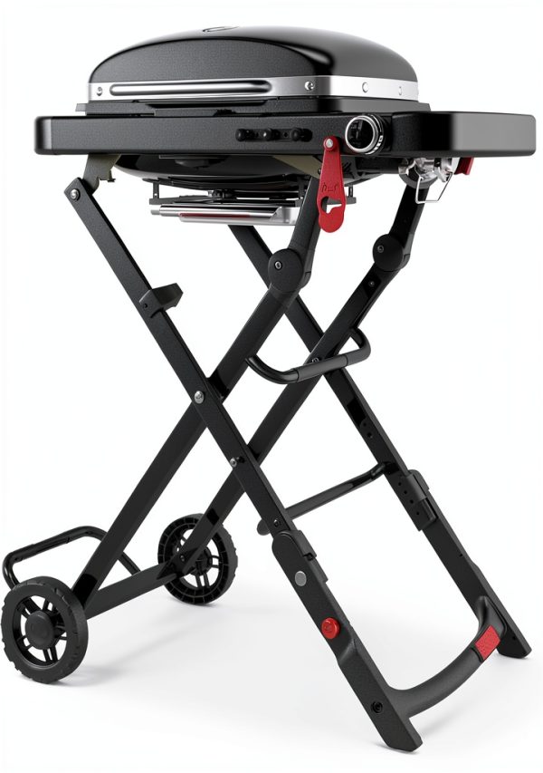 Weber Traveler Compact Portable Liquid Propane Gas Grill for Camping and Travel, 1 Burner, Black-3