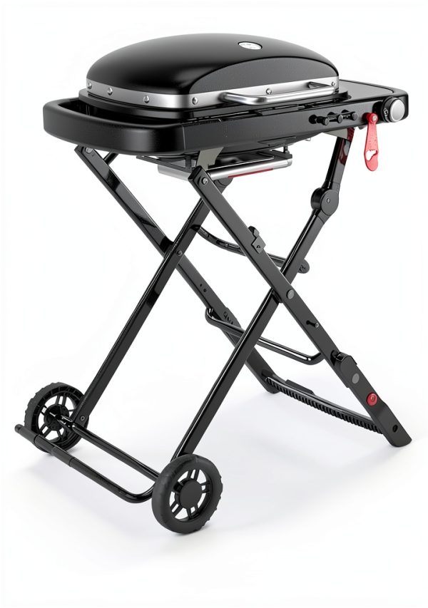 Weber Traveler Compact Portable Liquid Propane Gas Grill for Camping and Travel, 1 Burner, Black-12