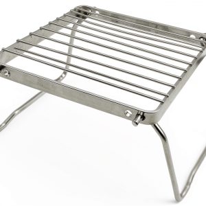 TreGoo Ultralight Camp Grill 304 Steel Weave Mesh Foldable Legs-0