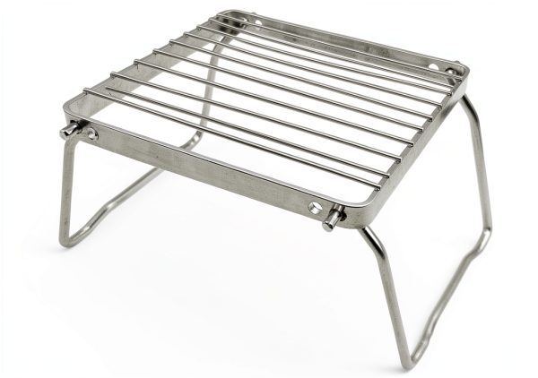 TreGoo Ultralight Camp Grill 304 Steel Weave Mesh Foldable Legs-0