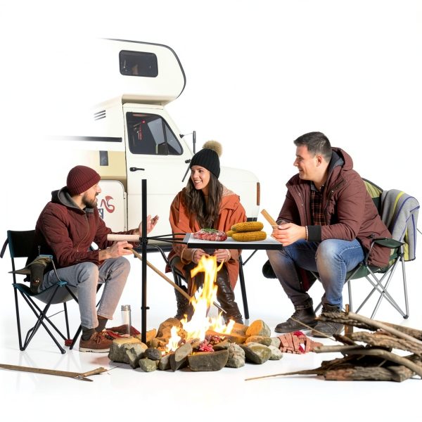 Anbte 35" Swivel Campfire Grill Grate, 360° Adjustable Heavy Duty Chrome-Plated Steel Fire Pit Grill with Carry Bag, Portable for Camping Backyard Outdoor BBQ Cooking Open Fire-6