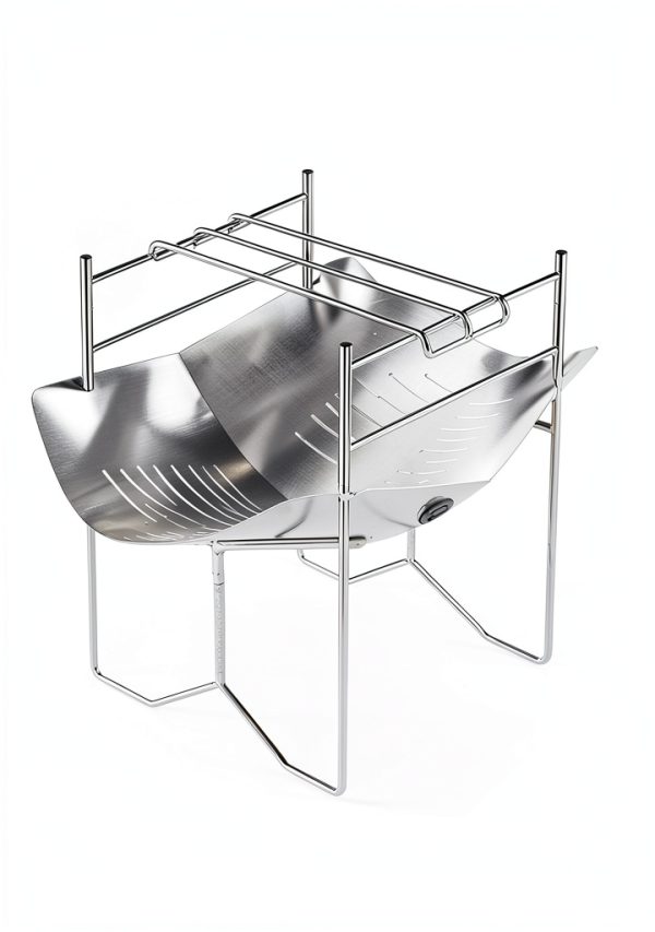 CampingMoon Solo Grill A4 Stainless Steel Portable Camp Kitchen Grill-2