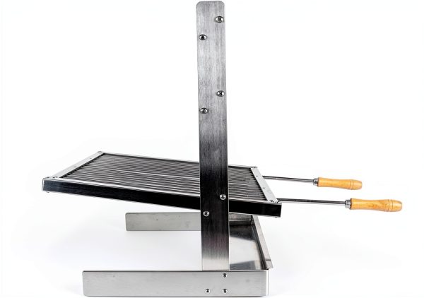 Portable Camping Grill HORESTKIT Adjustable Height Steel 18x17-1