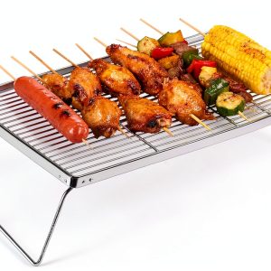 15.8" Folding Campfire Grill by Generic 304 Stainless Steel Portable-0