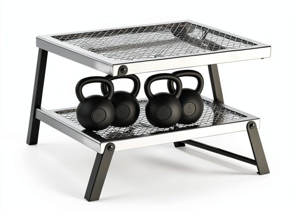 Folding Campfire Grill Anbte 16x12 Heavy Duty Mesh Chrome Portable-1