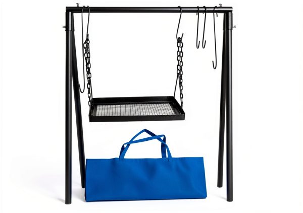 Campfire Swing Cooking Grill Stand HONYTA Carbon Steel 34in-6