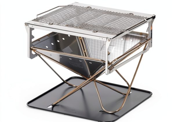 Snow Peak Takibi Fire & Grill Stainless Steel Foldable 5-Piece Set-0
