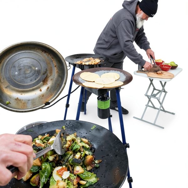 Skottle Grill Kit by TEMBOTUSK Adjustable Height 18‑Inch Outdoor-8