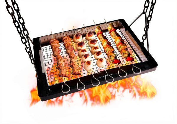 Campfire Swing Cooking Grill Stand HONYTA Carbon Steel 34in-4