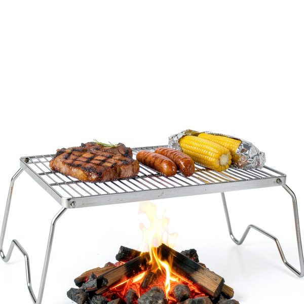 15.8" Folding Campfire Grill by Generic 304 Stainless Steel Portable-4