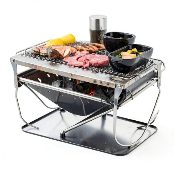 Snow Peak Takibi Fire & Grill Stainless Steel Foldable 5-Piece Set-1