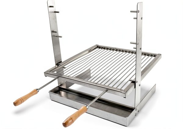 Portable Camping Grill HORESTKIT Adjustable Height Steel 18x17-0