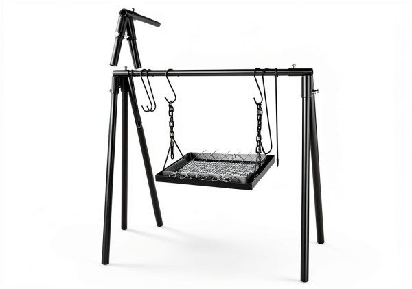 Campfire Swing Cooking Grill Stand HONYTA Carbon Steel 34in-3
