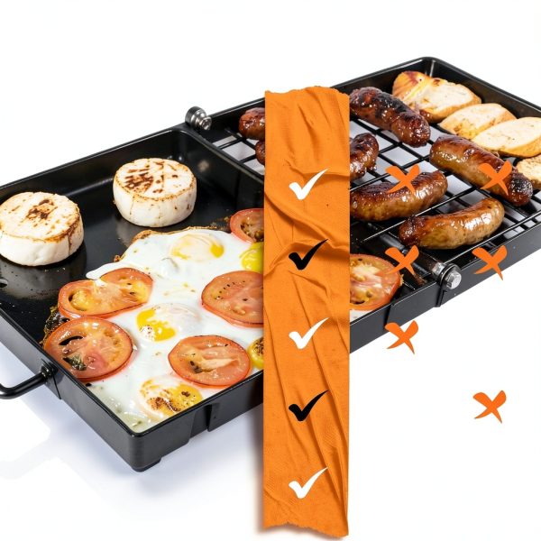 Heavy Duty Folding Campfire Grill 24" Swivel Adventure Seeka-7
