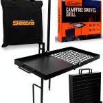 Heavy Duty Folding Campfire Grill 24" Swivel Adventure Seeka-0