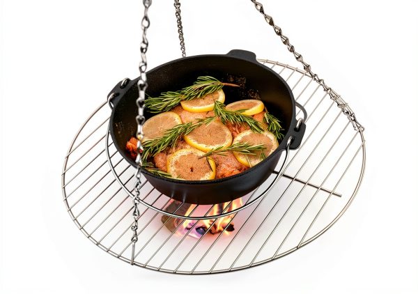 Tripod Cooker Stansport 17inch Grill Adjustable Stainless Steel Design-4